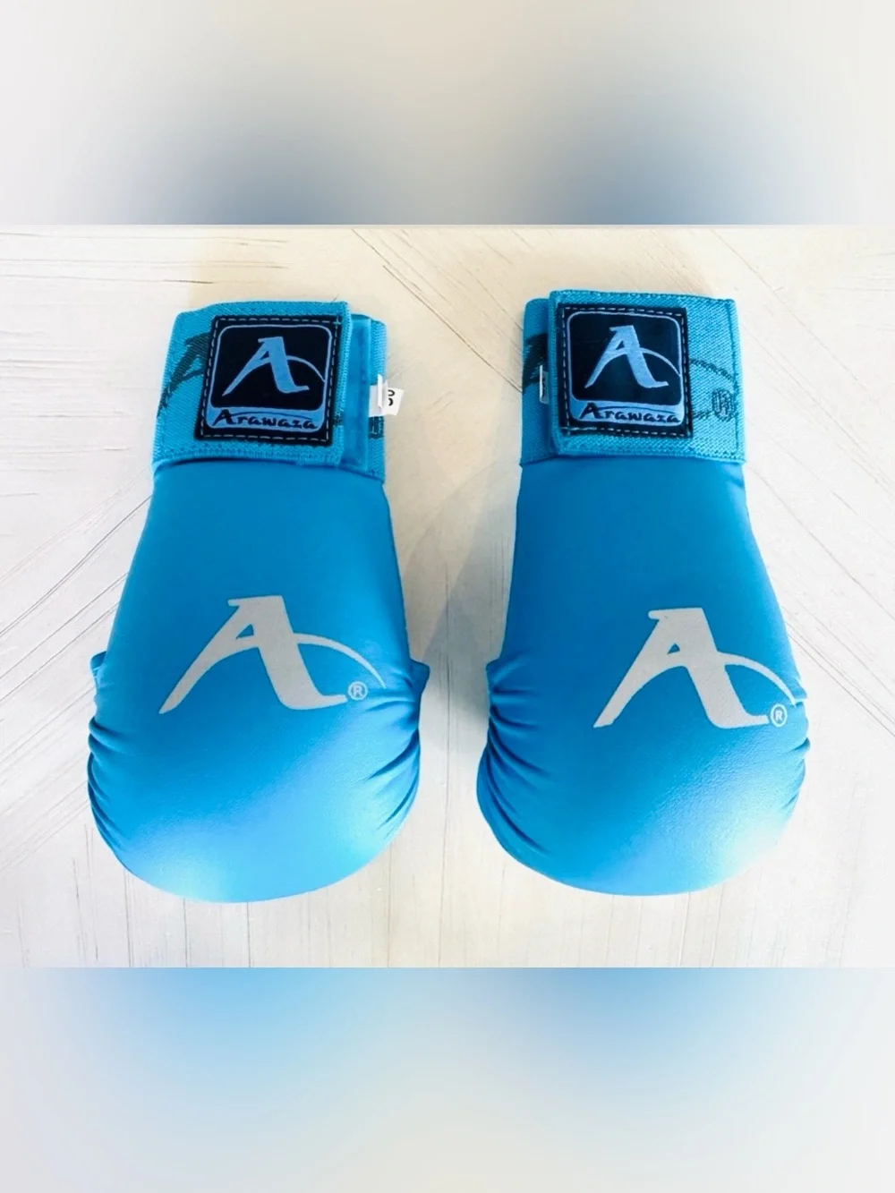 ARAWAZA Youth Fist Gear Gloves Size XS Blue Karate Taekwondo Martial Arts